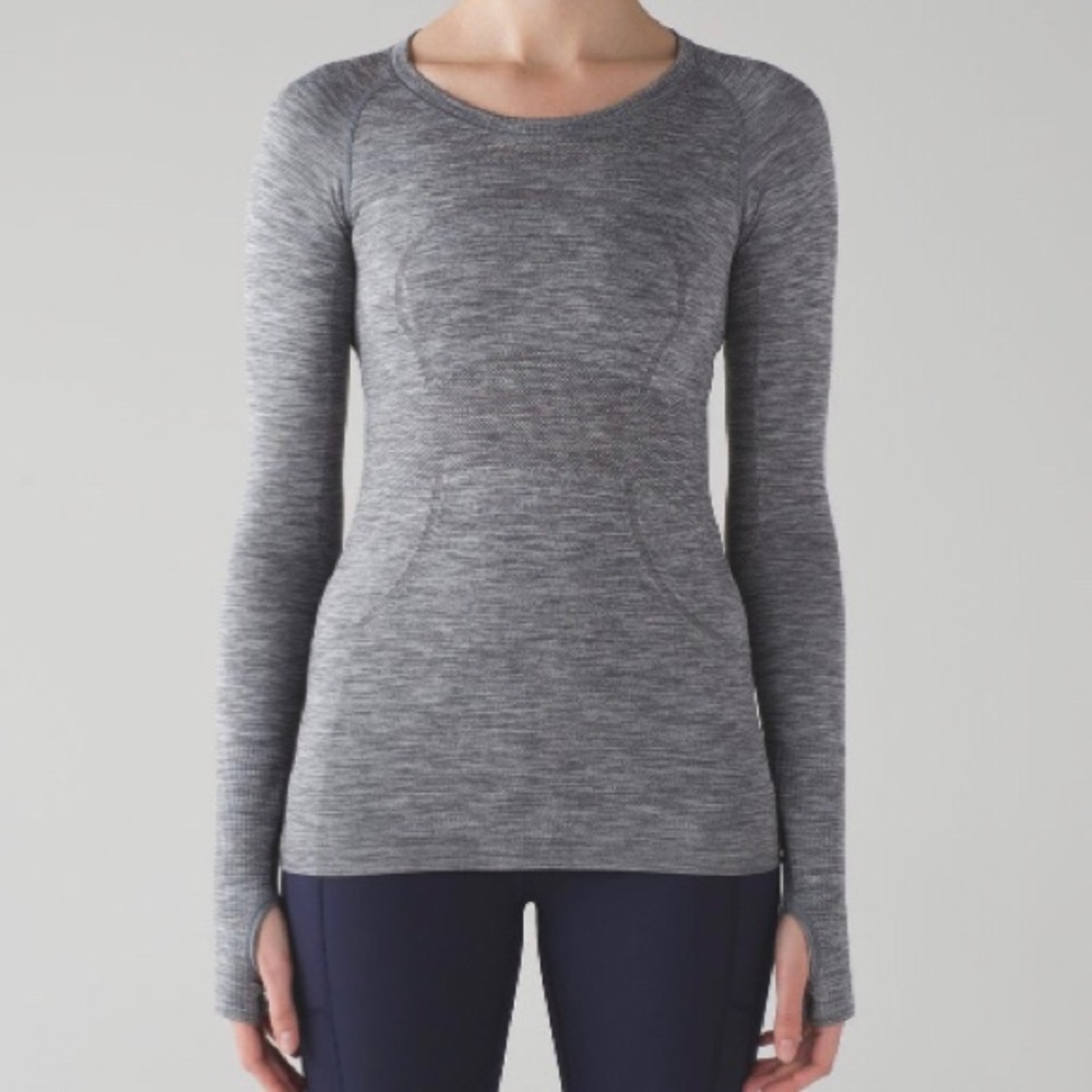 Lululemon Swiftly Tech Long Sleeve Crew Slate / White 4